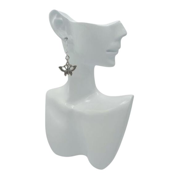 Dainty Butterfly Earrings | Cute Nature Inspired Jewelry Gift boho - Picture 3 of 3